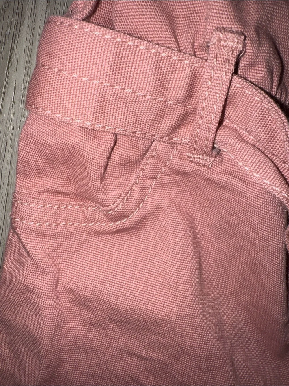 Carter's Dusty Pink Button-Front Jumpsuit with Tie Belt